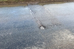 Pothole on road